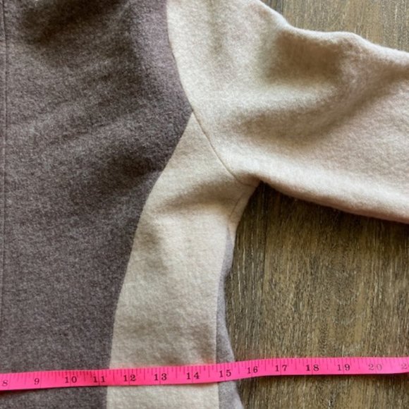 Rosie Neira Denisse 100% Wool Neutral Colorblock Size S Cardigan - Picture 8 of 12